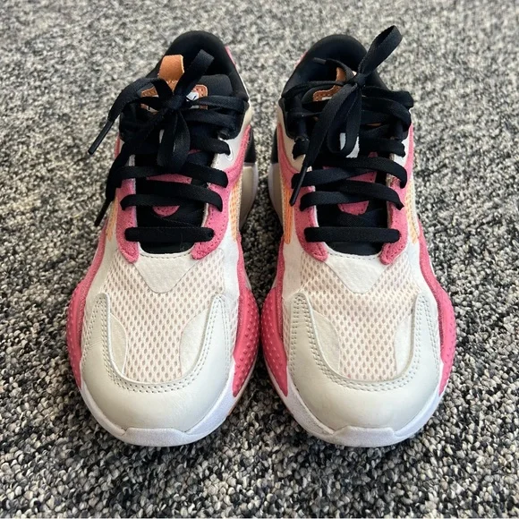 Puma RS-X3 Mesh Pop Sneakers in Pink & Cream - Picture 4 of 11